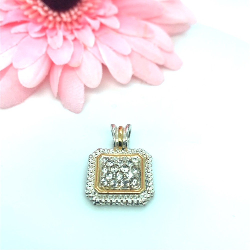 2/$10 Avon Two tone Pendant with crystals